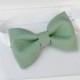 Sage green bow-tie for baby toddler teens adult - Adjustable neck-strap