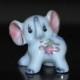 Vintage Tiny Porcelain Gold Elephant Gift  Animal  Baby Elephant Good Luck  Porcelain Painted Knacks  Home Decor  Treasures