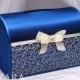 Wedding Box Navy blue Hand-PAINTED - Wedding box card holder money box Wedding gift box Box For Envelopes card box Personalized wedding box