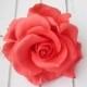 Coral Rose Hairpin - Red Flowers Hair Pin Decoration - Flowers hair accessories - Prom Hair Accessories Flowers - Formal Hair Accessories