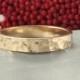 Hammerd Gold Wedding Band,Handmade Wedding Ring, GOLD RING,14k Rose Gold Bands,  4mm Wide Gold ring - 14k solid gold ring, Mens Wedding Ring