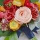 Fall Rustic Wedding Bouquet, Orange Cranberry Wedding Bouquet
