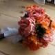 READY TO SHIP Orange Tones Wedding bouquet Bridal Bouquet Artificial Flowers Glamour  Romantic Weddings  Hollywood Chic salmon peonies