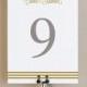 Instant Download - Gold Script - DIY Printable Table Numbers