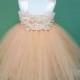 Peach Flower Girl Dress/Peach Flower Girl Tutu Dress/Peach Tutu Dress/Toddler Tutu Dress/Birthday Tutu Dress/Princess Tutu Dress