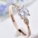Vintage Antique 3 stone engagement ring - Cubic Zirconia - Silver plated or Gold