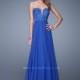 La Femme 21054 Iridescent Stones Chiffon Gown - Brand Prom Dresses