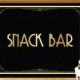 SNACK BAR sign, Great Gatsby snack bar, art deco snack bar sign, roaring 20s snack bar, snack sign, bar decoration, wedding decoration, 1920