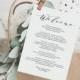 Editable Template - Instant Download Soft Calligraphy Wedding Weekend Welcome Itinerary