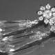 Teardrop Crystal Bridal Earrings Clear Crystal CZ Earrings Swarovski Crystal Silver Earrings Bridal Jewelry Prom Crystal Earrings Weddings - $32.90 USD