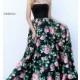 Strapless Ballgown by Sherri Hill with Beaded Bodice and Floral Print Skirt - Discount Evening Dresses 