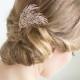 Bridal Hair Comb, Wedding Headpiece, Rhinestone Leaf Hair Comb