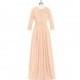 Coral Azazie Bailey - Jersey Scoop Back Zip Stretch Knit Floor Length Dress - Cheap Gorgeous Bridesmaids Store