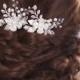 Bridal hair pins Wedding hair pins Flower hair pins Bridal hairpin Pearl hair pins Wedding bobby pins Leaf hair pins Silver hair pins