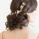 Gold Bridal Headpiece,  Crystal Bridal Hair Vine, Gold Wedding Hair Vine, Bridal Hairpiece, Gold Hair Vine