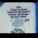 GROOM Gift from Bride Custom Embroidered Personalized Wedding Handkerchief Hankie Hanky "My Groom, My Husband, My Friend"