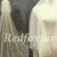 2T Cathedral Veil,Ivory Bridal Veil,Hand-beaded Veil,Crescent edge veil,3m veil,Wedding dress veil,Wedding Accessories With comb
