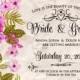 Wedding invitation with chrysnthemum and peony