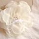 Floral ring bearer's pillow- Floral ring holder- Milky white ring bearer pillow- Wedding ring pillow- Ivory pillow for rings