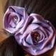 Lavendar Rose 100% Silk Brooch, Purple Flower Hair Pin, Bridesmaid Hair Accessory, Bridal Wedding Prom Flower, Corsage, Flower Girl Hairclip