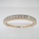 ON SALE Diamond Wedding Band, Half Eternity Ring, Anniversary Ring, 14K Yellow Gold  0.18 Carat Stackable Handmade Pave
