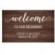 Personalized Welcome to our Beginning Vinyl Decals, Wedding Welcome Sign, Wedding Decal, Personalized Wedding Decals, Wedding Sign