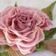 Fabric rose, pink bridal headpiece, silk rose comb, silk rose, bridal flower comb, silk roses