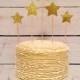 Twinkle twinkle little star, first birthday, first birthday decorations, gold glitter cake topper, baby shower, star cake topper