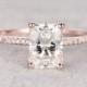 6x8mm Emerald Cut Moissanite Ring, Rose Gold Ring, Diamond Ring, Engagement Ring, Wedding Ring