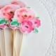 Floral Cupcake Toppers. Flower Cupcake Toppers. Floral Theme. Baby Shower. Bridal Shower. Wedding. Birthday Decorations. Spring. Summer.