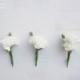 Groom best man groomsman wedding buttonhole boutonniere corsage white/ivory carnation flower artificial silk flowers single flower corsage