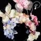 Crystal Bridal Headpiece, Flower Wedding Accessories, Butterfly Headdress, Haute Couture Fascinator
