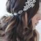 Crystal Simulated Pearl Tiara Hair Jewelry Rhinestone Flapper Gatsby Hairband Bridal Headwrap Crystal Headband Wedding Headpiece