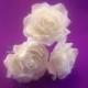 Wedding Silk Rose Hair Pins, Light Ivory Silk Hair Pins, Bridal Silk Hair Accessories, Hair Jewelry,  Real Touch Flower