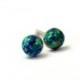 Opal Stud Earrings, Emerald Green Opal Stud Earrings, Post Earrings With Opal Stone, Everyday Earrings, Christmas Gift