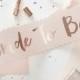 Pink & Rose Gold Bride To Be Sash - Team Bride - Hen Party, Hen Do, Bachelorette Party