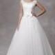 Style 1700015 by LQ Designs - Ivory  White Lace  Tulle Floor Sweetheart  Scooped Ballgown Capped Wedding Dresses - Bridesmaid Dress Online Shop