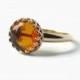 Gold amber ring Yellow gold ring wedding anniversary ring 14k gold ring gemstone ring solid gold ring