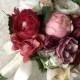Wedding Bouquet, Bridal Bouquet, Blush & Burgundy Wedding Flowers, Silk Floral Bouquet, Blush and Burgundy Bouquet, Rose Hydrangea Bouquet