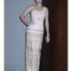 Sue Wong - Fall 2013 - Pink One-Shoulder Beaded Organza Sheath Wedding Dress - Stunning Cheap Wedding Dresses