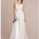 Sweetheart Floor Length Natural Waist A line Elastic Silk Like Satin Lace up Back Wedding Dresses - Compelling Wedding Dresses