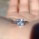 White Sapphire Engagement Ring, 2.50ct, 14kt, Sapphire Ring, Wedding Ring, Custom Order Listing