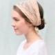 Soft Peach Lace Convertible Head Cover 