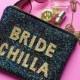 Bride Chilla Sparkly wedding clutch, hen party clutch, bridal clutch, gift for bride, bridal purse, party clutch