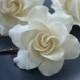 Gardenia Flower hair pin, Bridal flower Hair Pin, Wedding Flower Hair Clip, Bridal hair accessory, Bridal flower pins, flower hair pin