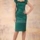 Perfect Knee Length Sheath/ Column Satin With Ruching Wedding Guest Dress - Compelling Wedding Dresses