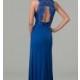Floor Length Sleeveless Dress with Lace Embellished Back - Brand Prom Dresses