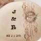 wedding ring dish / rustic wedding ring holder / something old / ring bearer dish / personalized ring bearer holder