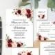 Floral Wedding Invitation Template, Boho Chic Wedding Invitation Suite, Wedding Set, #A023A, Editable PDF - you personalize at home.
