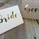 Gold foil elegant place cards, tent cards, wedding place name cards, rustic wedding